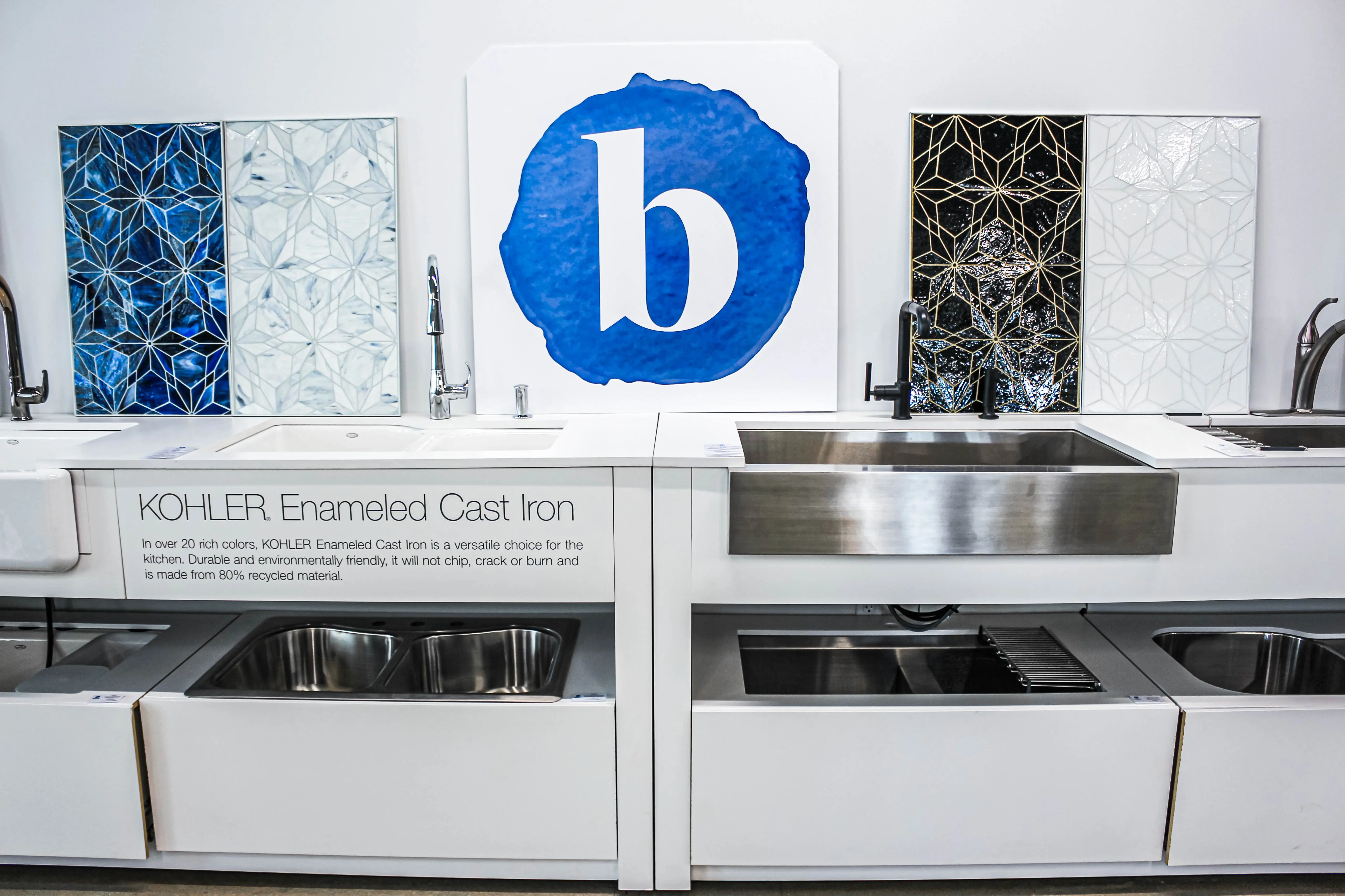 Sink and tile display